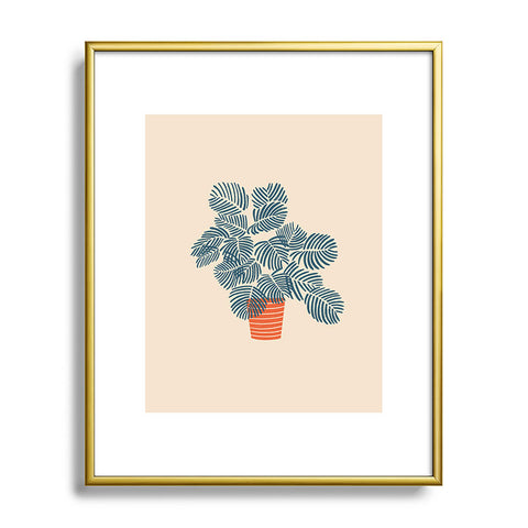 isabelahumphrey Minimal Flower Art Metal Framed Art Print