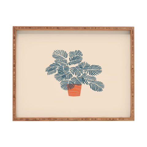 isabelahumphrey Minimal Flower Art Rectangular Tray