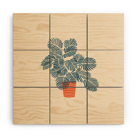 isabelahumphrey Minimal Flower Art Wood Wall Mural