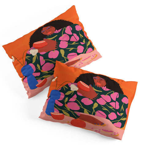 isabelahumphrey Still Life of a Woman with Dessert and Fruit Pillow Shams