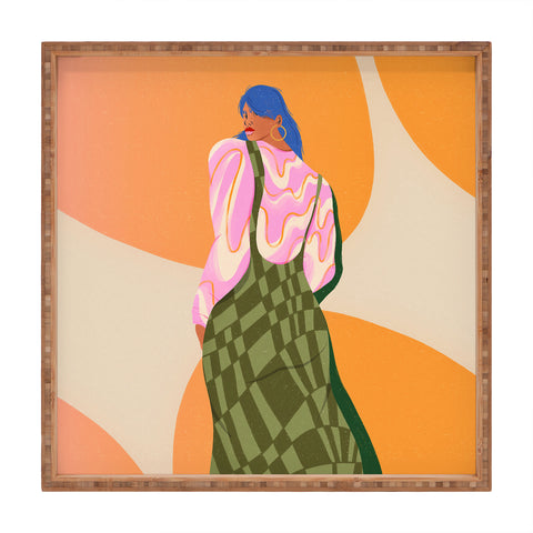 isabelahumphrey Stylish Woman Square Tray