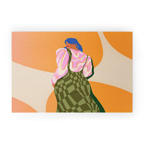 isabelahumphrey Stylish Woman Welcome Mat