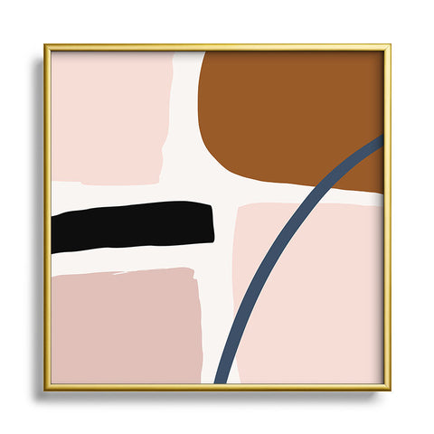 IVETA  Embrace 1 Metal Square Framed Art Print