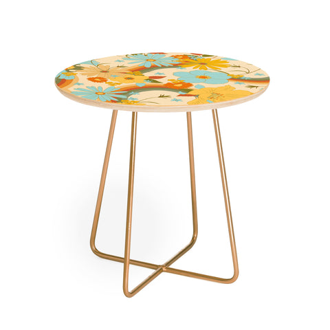 Iveta Abolina 70s Floral Vines Round Side Table