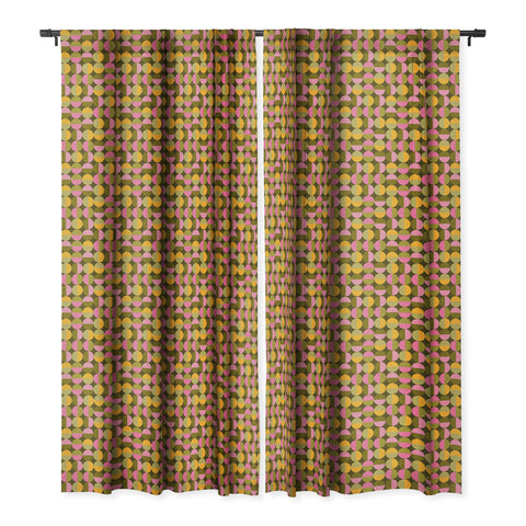 Iveta Abolina 70s Geometric Tile Blackout Window Curtain