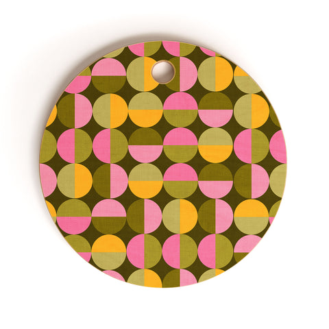 Iveta Abolina 70s Geometric Tile Cutting Board Round