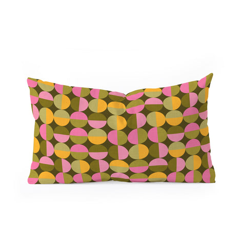 Iveta Abolina 70s Geometric Tile Oblong Throw Pillow