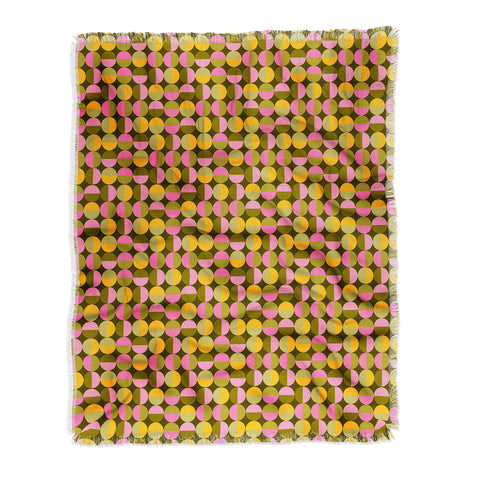 Iveta Abolina 70s Geometric Tile Throw Blanket