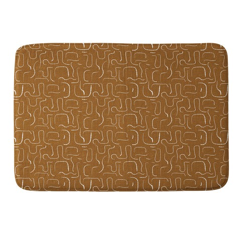 Iveta Abolina Abstract Lines Cider Memory Foam Bath Mat
