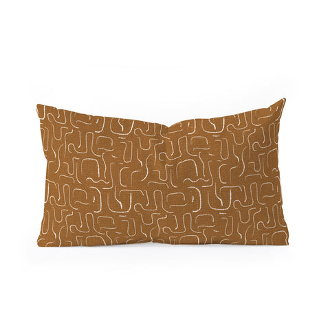 Iveta Abolina Abstract Lines Cider Oblong Throw Pillow