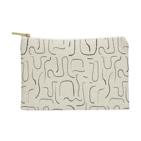 Iveta Abolina Abstract Lines Gray Pouch