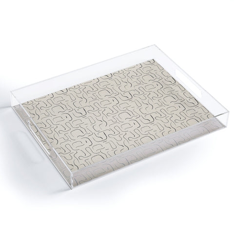 Iveta Abolina Abstract Lines Gray Acrylic Tray