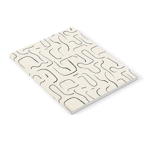 Iveta Abolina Abstract Lines Gray Notebook