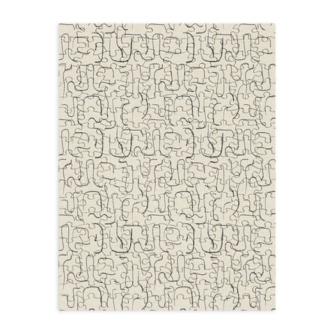 Iveta Abolina Abstract Lines Gray Puzzle