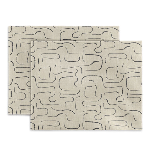 Iveta Abolina Abstract Lines Gray Placemat