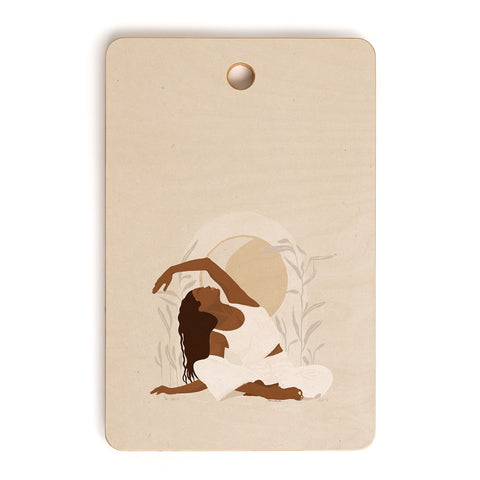 Iveta Abolina Addison Yoga Girl Cutting Board Rectangle