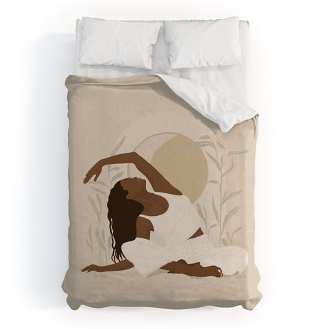 Iveta Abolina Addison Yoga Girl Duvet Cover