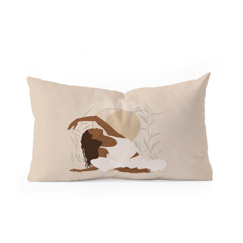 Iveta Abolina Addison Yoga Girl Oblong Throw Pillow