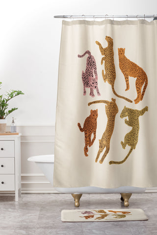 Iveta Abolina Adria Cheetahs Shower Curtain And Mat