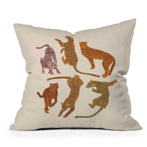 Iveta Abolina Adria Cheetahs Throw Pillow