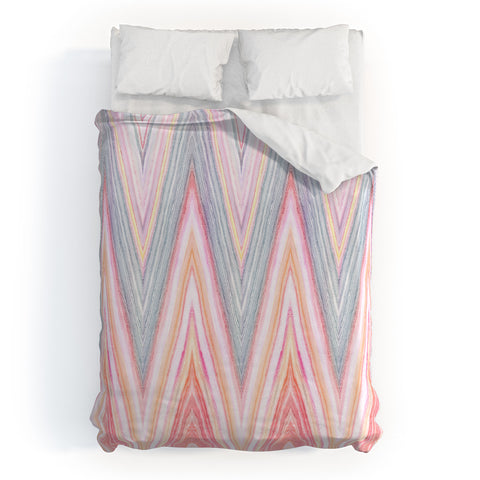 Iveta Abolina Agate Chevron Duvet Cover