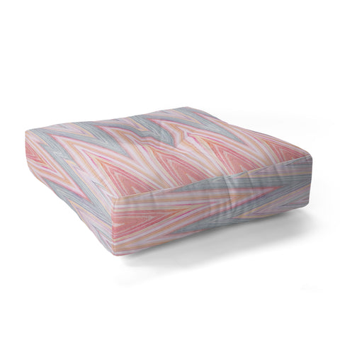 Iveta Abolina Agate Chevron Floor Pillow Square