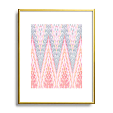 Iveta Abolina Agate Chevron Metal Framed Art Print