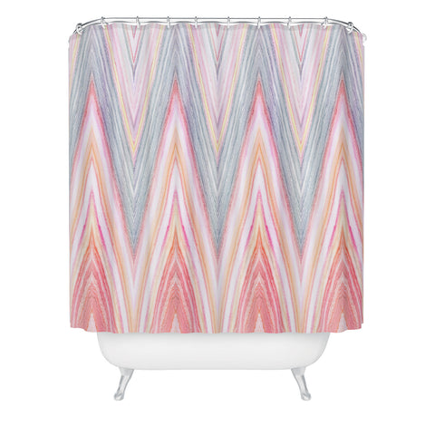 Iveta Abolina Agate Chevron Shower Curtain