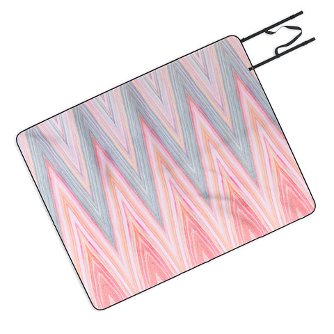 Iveta Abolina Agate Chevron Picnic Blanket
