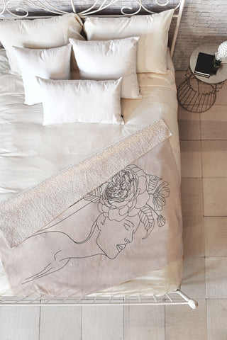 Iveta Abolina Alexandria Botany I Fleece Throw Blanket