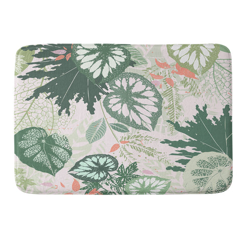 Iveta Abolina Alocasia Garden Green Memory Foam Bath Mat