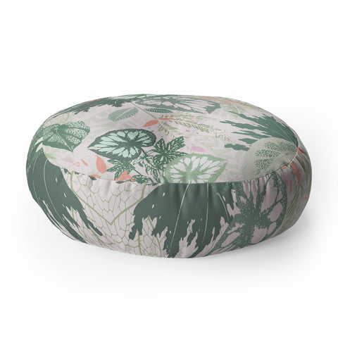 Iveta Abolina Alocasia Garden Green Floor Pillow Round
