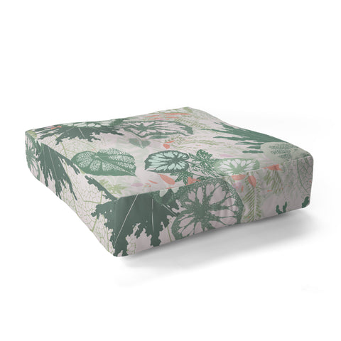 Iveta Abolina Alocasia Garden Green Floor Pillow Square