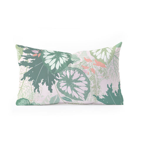 Iveta Abolina Alocasia Garden Green Oblong Throw Pillow