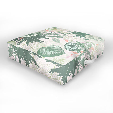Iveta Abolina Alocasia Garden Green Outdoor Floor Cushion