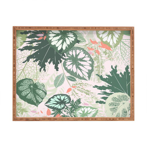 Iveta Abolina Alocasia Garden Green Rectangular Tray