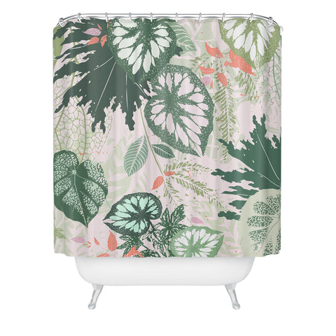 Iveta Abolina Alocasia Garden Green Shower Curtain