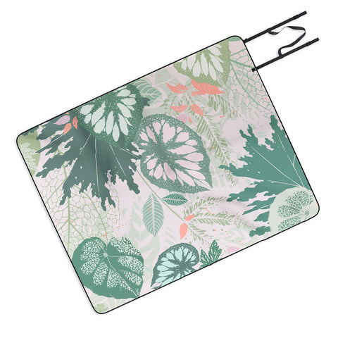 Iveta Abolina Alocasia Garden Green Picnic Blanket