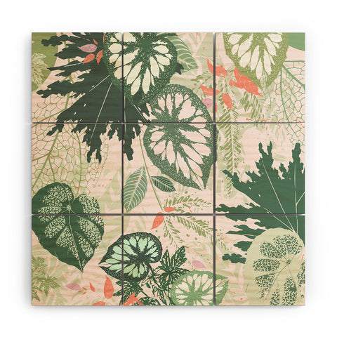 Iveta Abolina Alocasia Garden Green Wood Wall Mural