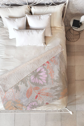 Iveta Abolina Alocasia Garden Fleece Throw Blanket