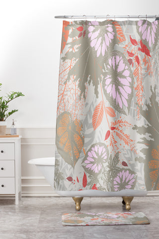 Iveta Abolina Alocasia Garden Shower Curtain And Mat