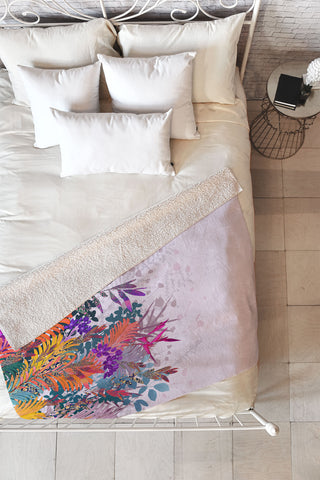 Iveta Abolina Anabelle Lilac Fleece Throw Blanket