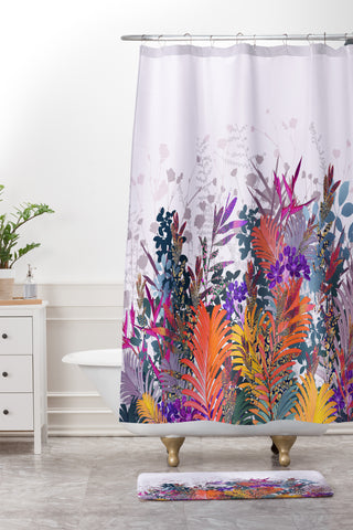 Iveta Abolina Anabelle Lilac Shower Curtain And Mat