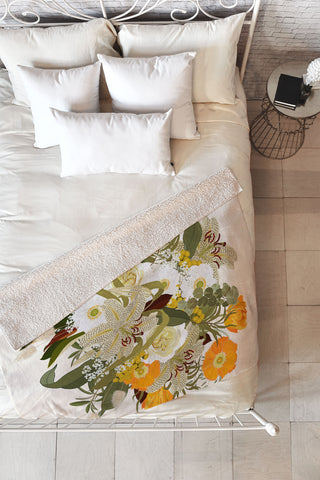 Iveta Abolina Annalise Cream Fleece Throw Blanket