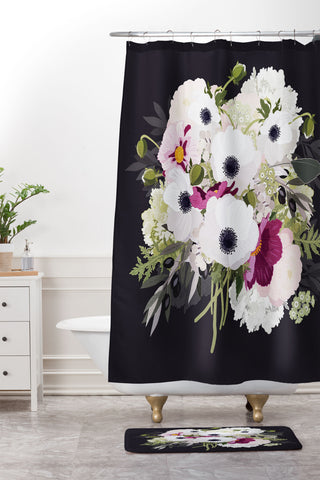 Iveta Abolina Antoinette Night Shower Curtain And Mat
