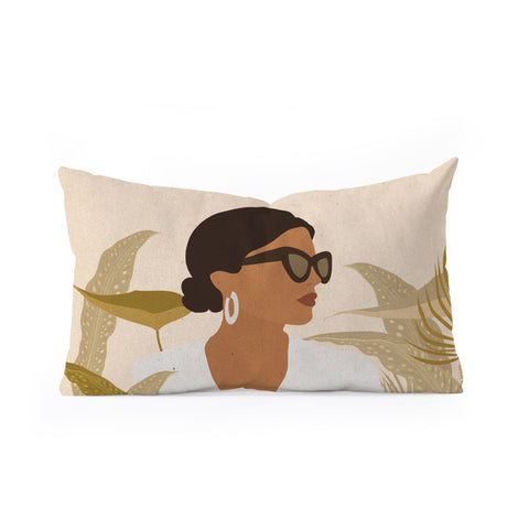 Iveta Abolina Arrian Flower Girl Oblong Throw Pillow