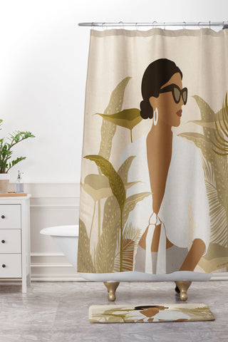 Iveta Abolina Arrian Flower Girl Shower Curtain And Mat