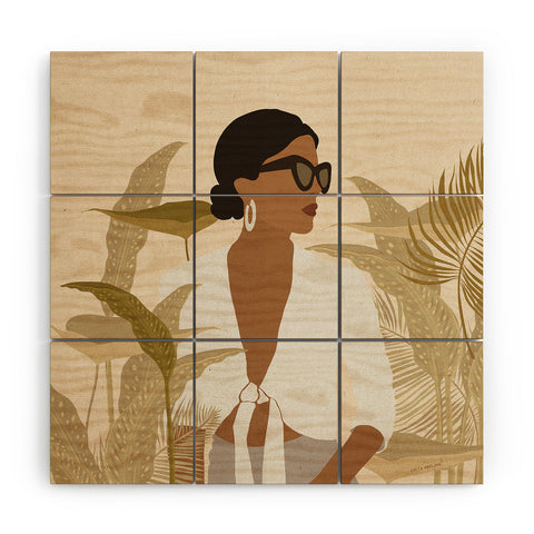 Iveta Abolina Arrian Flower Girl Wood Wall Mural