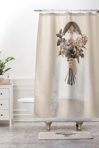Iveta Abolina Audrielle Cream Shower Curtain And Mat