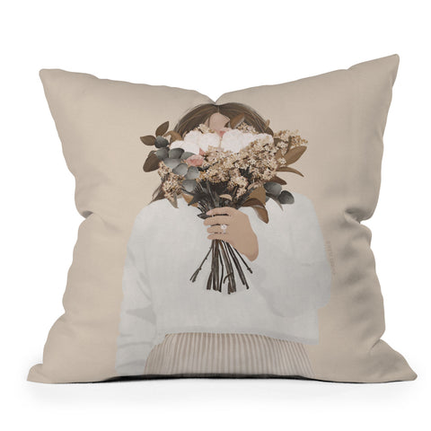 Iveta Abolina Audrielle Cream Throw Pillow